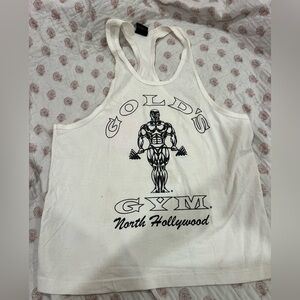 Gold's Gym unisex White Tank Top